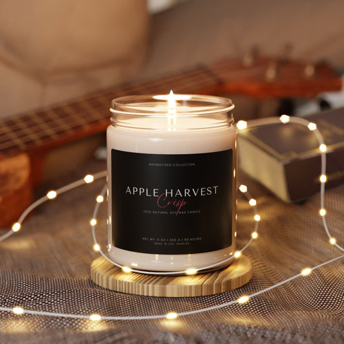 Apple Harvest Scented Soy Candle - Hand-poured Aromatherapy, Cozy Gift