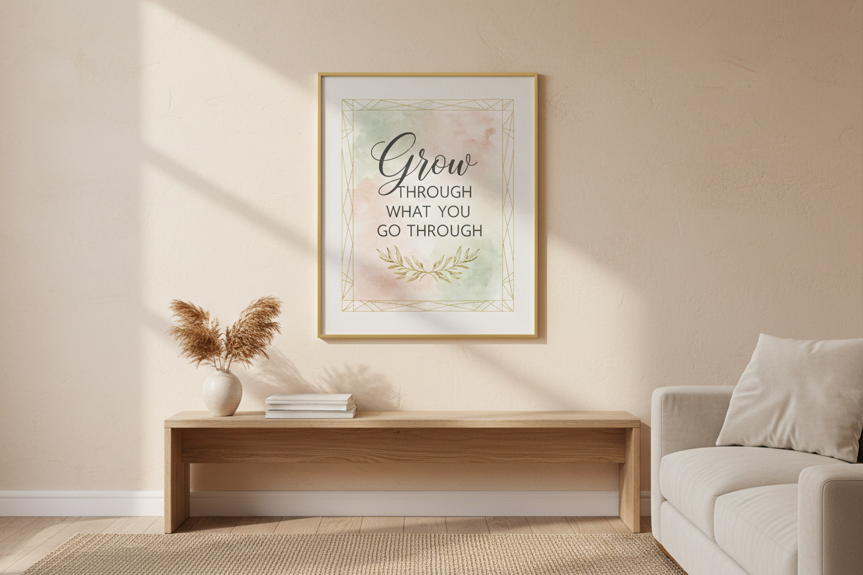 Beautiful wall art with meaningful quote